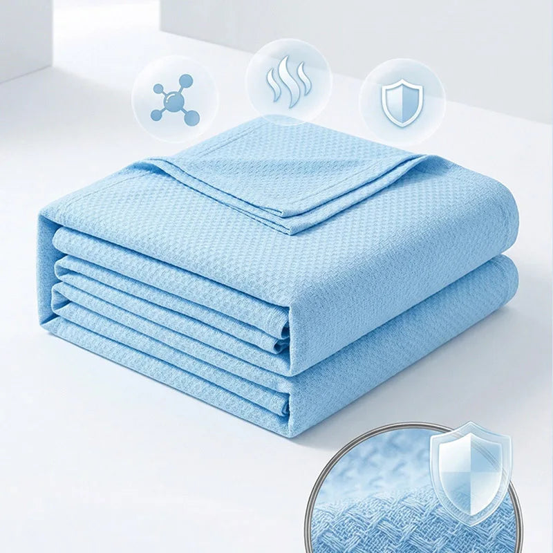 100% Bamboo Fiber Thin Summer Blanket Soft Breathable Sofa Bed Cooling Blanket for Adults Kids Lightweight Air Conditioner Quilt