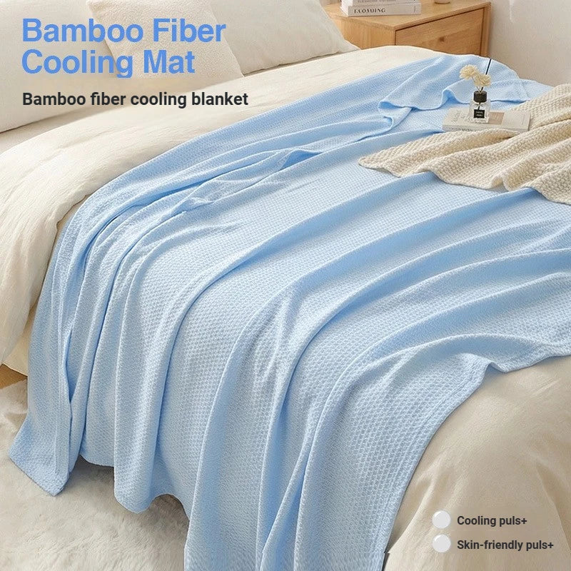 100% Bamboo Fiber Thin Summer Blanket Soft Breathable Sofa Bed Cooling Blanket for Adults Kids Lightweight Air Conditioner Quilt