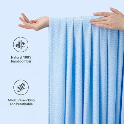 100% Bamboo Fiber Thin Summer Blanket Soft Breathable Sofa Bed Cooling Blanket for Adults Kids Lightweight Air Conditioner Quilt