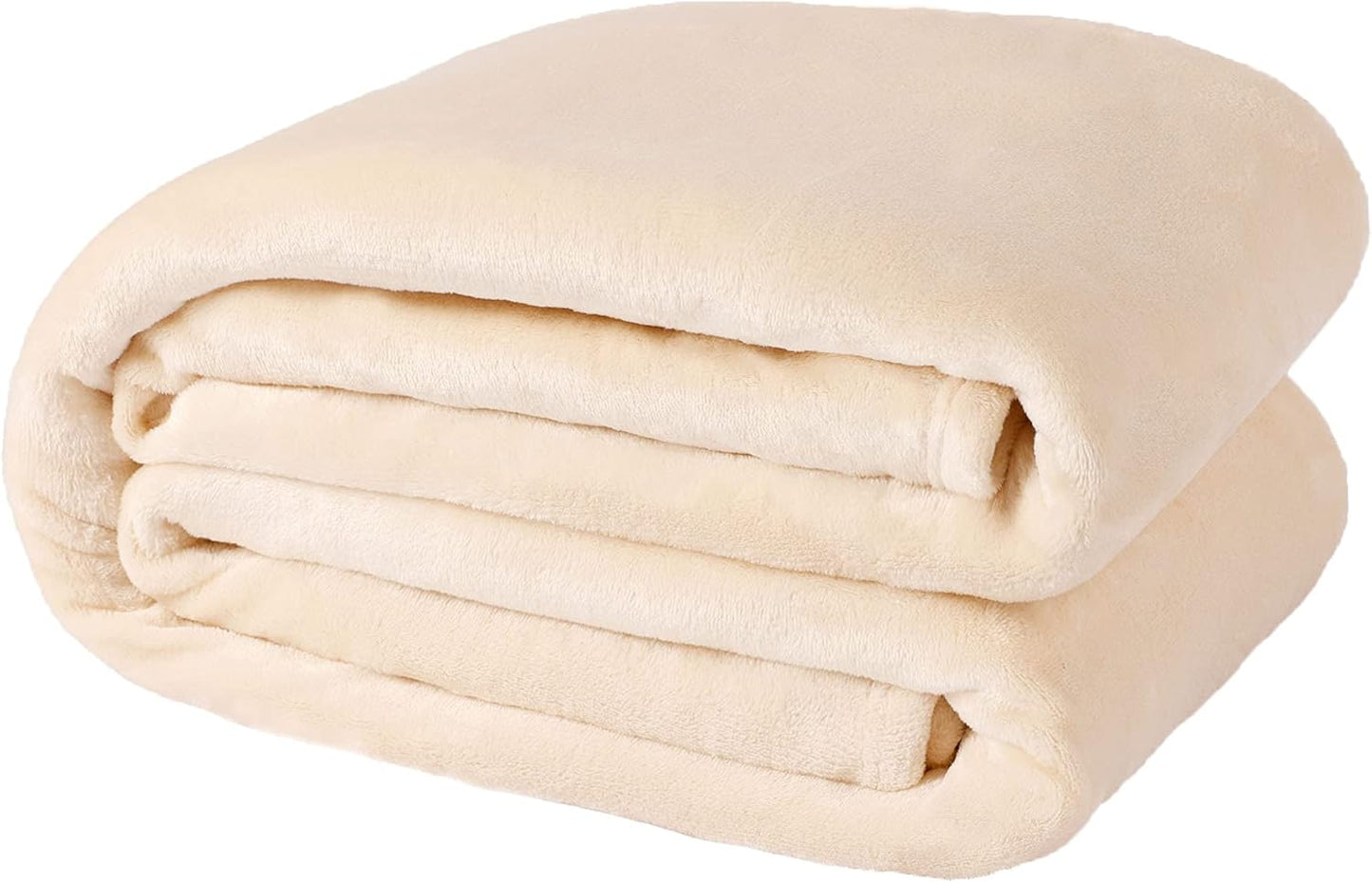 Fleece Blankets, Super Soft Flannel Queen Size Blanket for Bed, Luxury Cozy Microfiber Plush Fuzzy Blanket,Beige